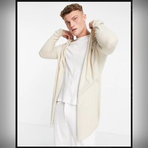 ASOS Men's Open-Front Longline Cardigan